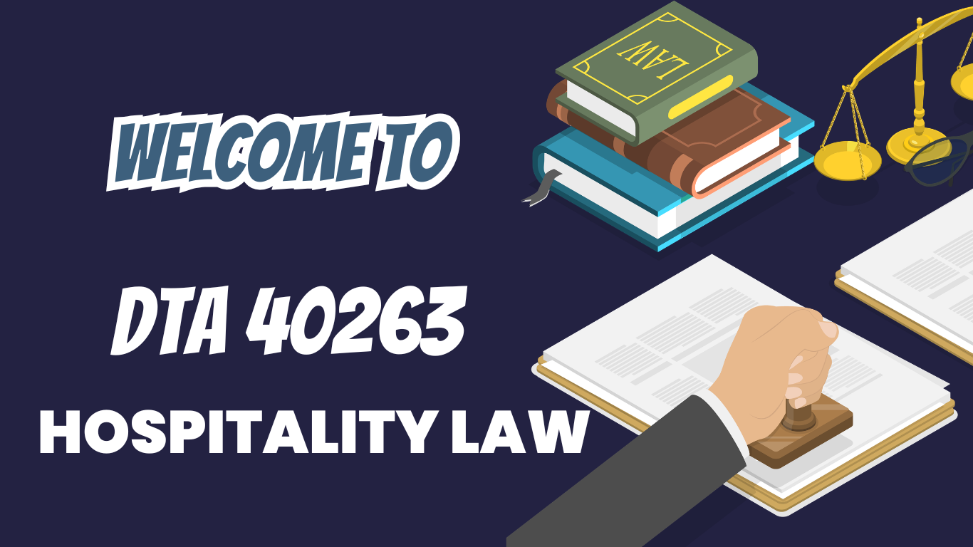 DTA40263 - HOSPITALITY LAW SI:2026/2027